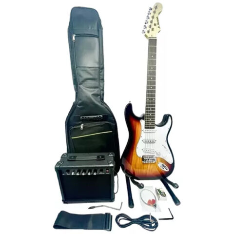 Combo Guitarra Electrica Strato Amplificador 15w Accesorios